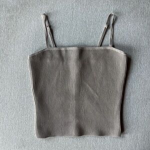 Aritzia Babaton Sculpt knit crop tank with adjustable straps